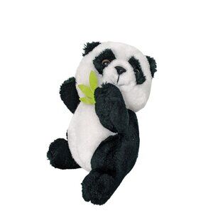 Russ Berrie Bamboo Black White Panda Plush Stuffed Animal 5.75"